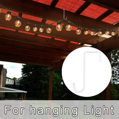 HiGift hooks holding plants, bird feeders, and outdoor lights