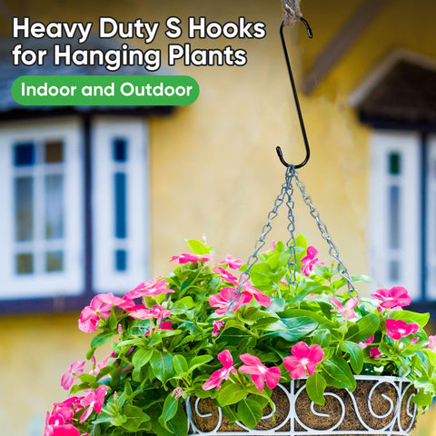 HiGift heavy-duty S hook for hanging plants and tools.