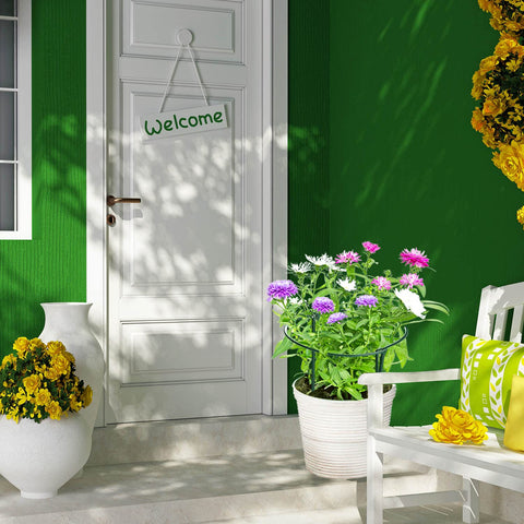 HiGift outdoor plant support helps keep vines and flowers upright in pathways.