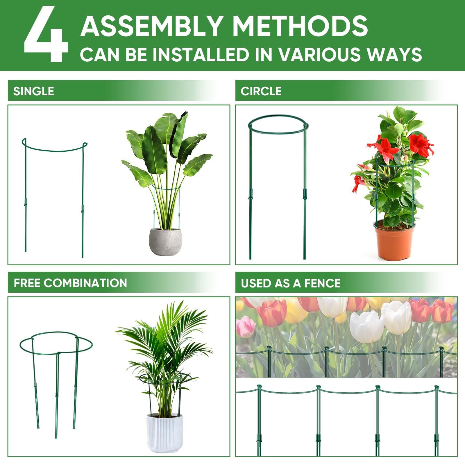 HiGift six-piece stake pack with twelve extension tubes for gardens.