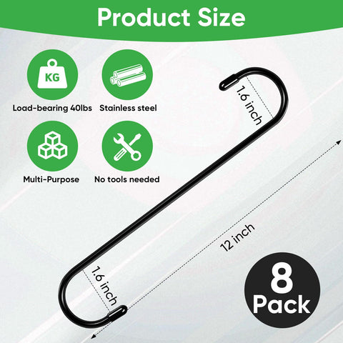 HiGift rubber-capped S hook protects surfaces when hanging.