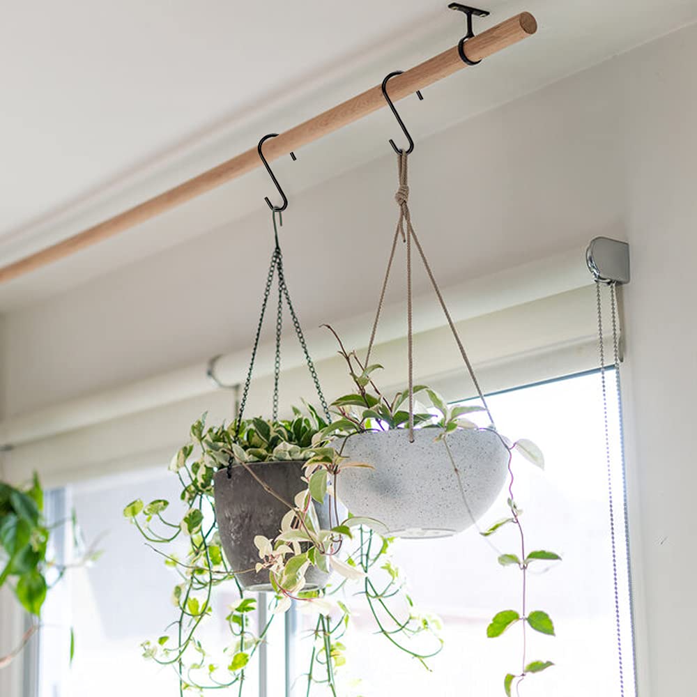 HiGift S hook installed for ceiling lights on kitchen or garage.