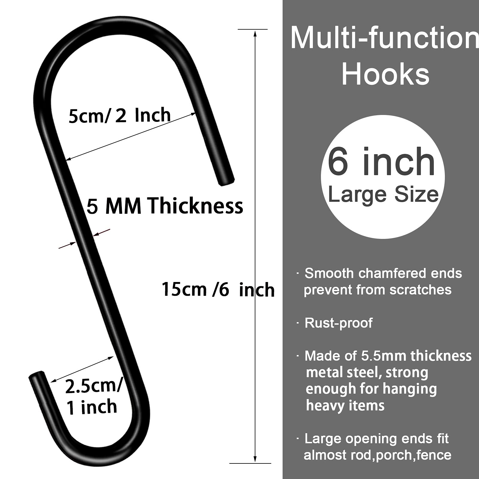HiGift S hook supports a plant pot securely outdoors.