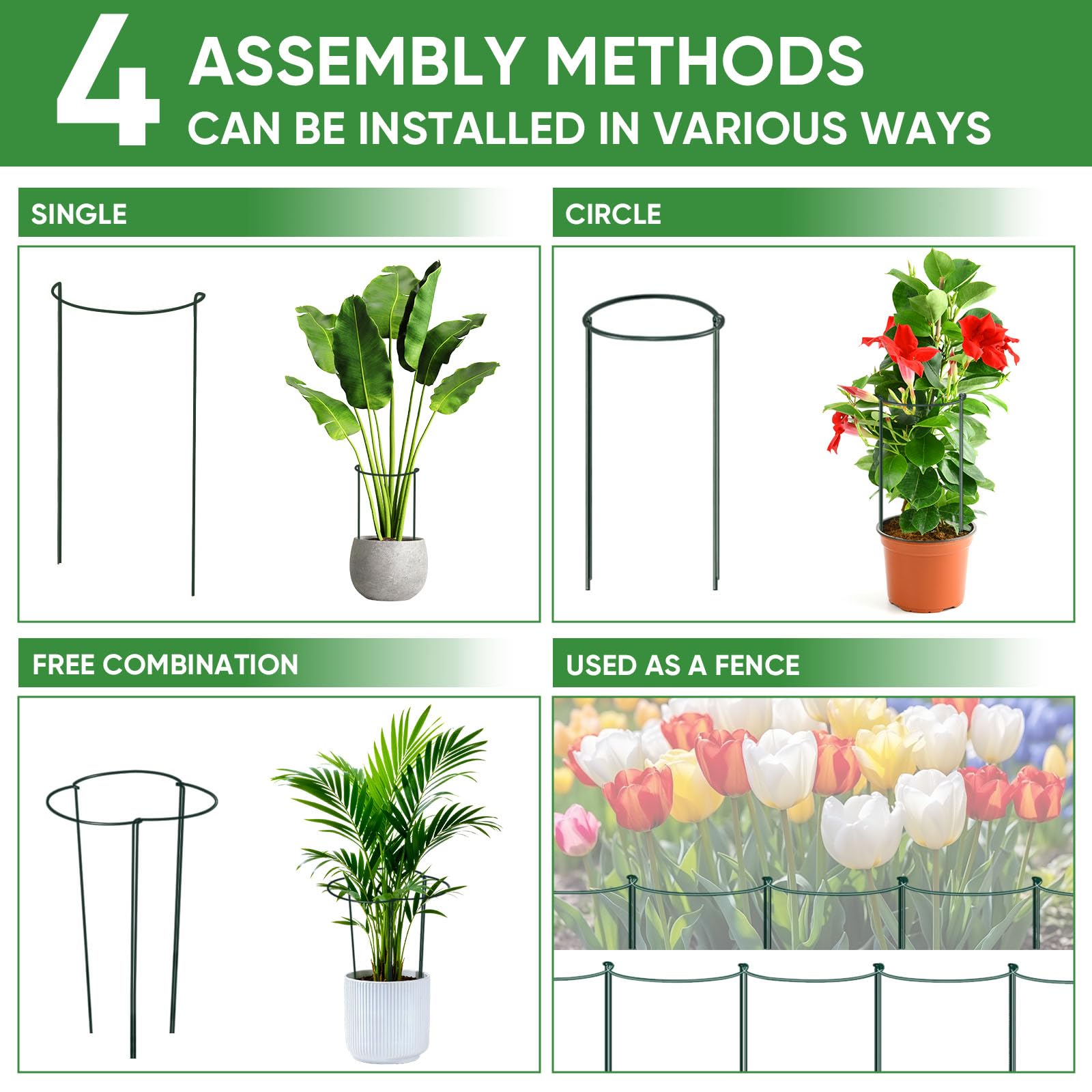 HiGift tomato and vine support with extendable stability and neat appearance.