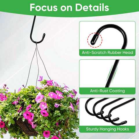 HiGift versatile S hooks for ceilings, beams, and decor.