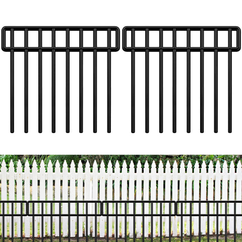 HIHADUUM 14-panel garden fence arranged for a 20-foot perimeter barrier to protect garden beds.
