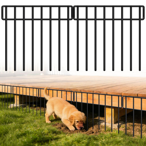 HIHADUUM 14-pack garden fence assembly shows extended yard coverage for security.