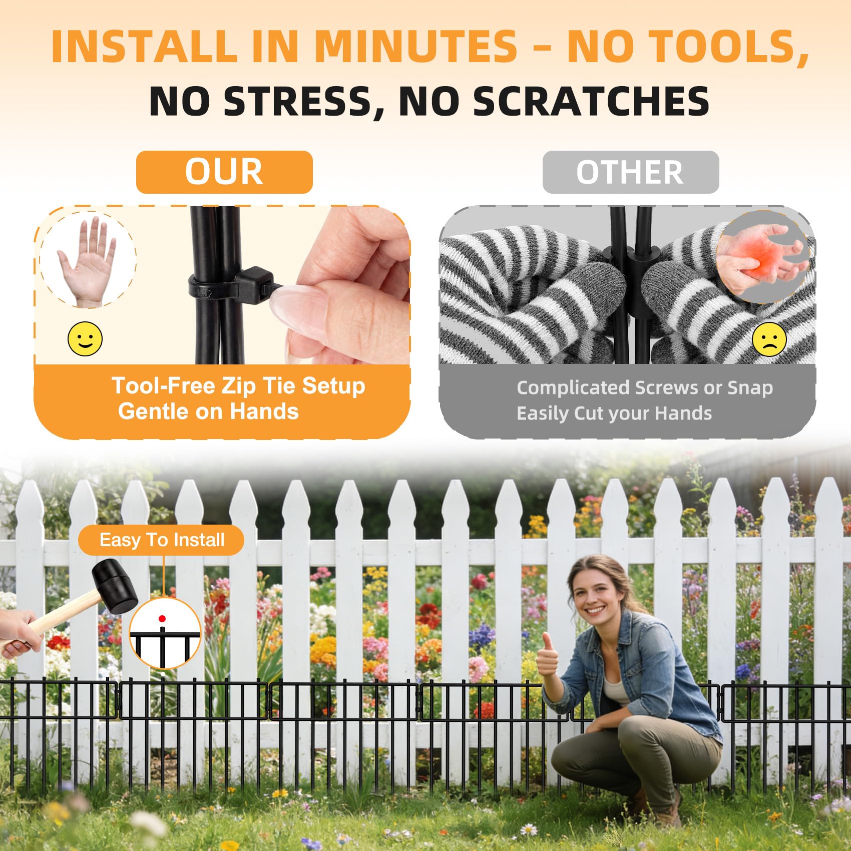 HIHADUUM 3.75mm steel wire detail reinforcing stability for pet fencing