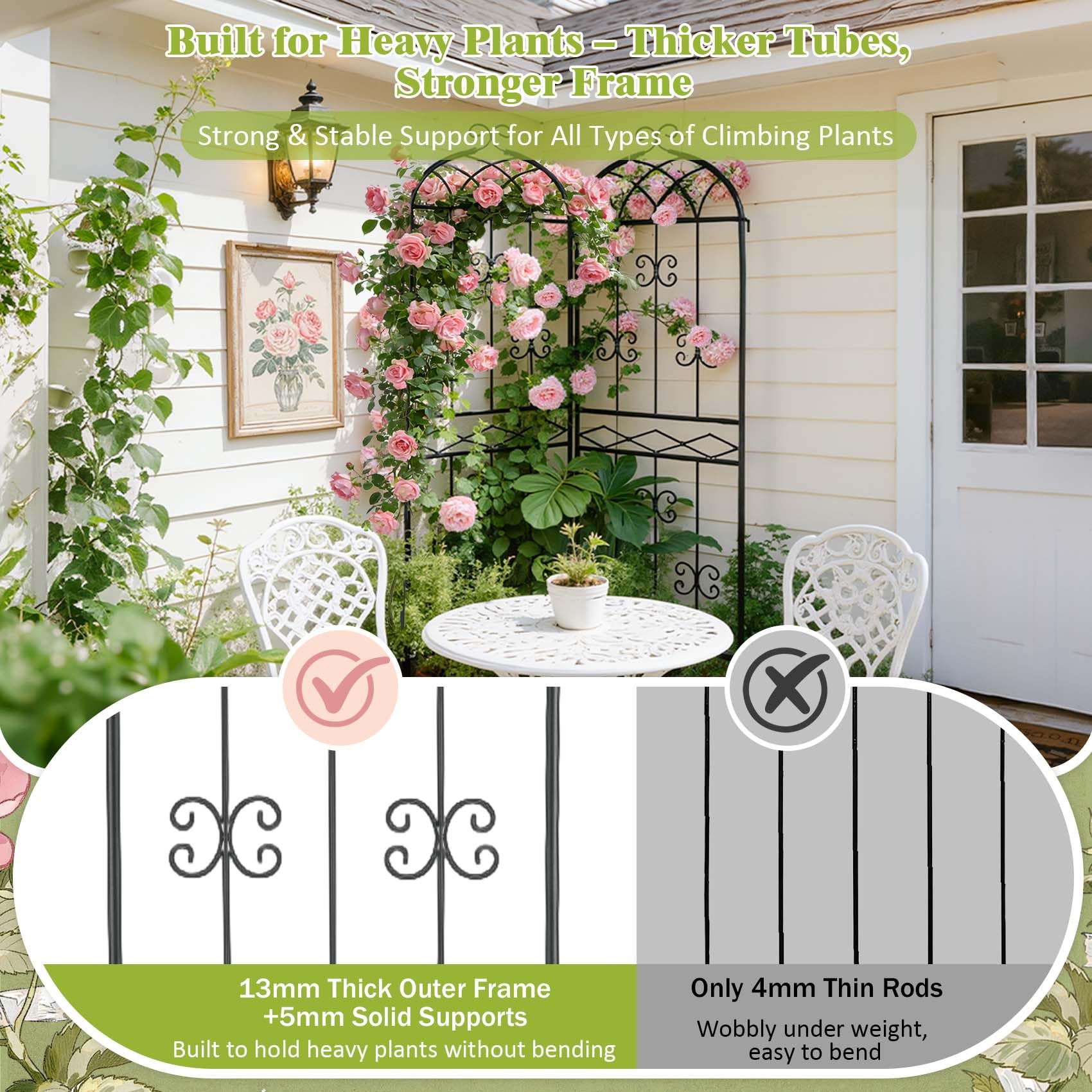 HIHADUUM adjustable panels enable flexible garden layouts for plants.
