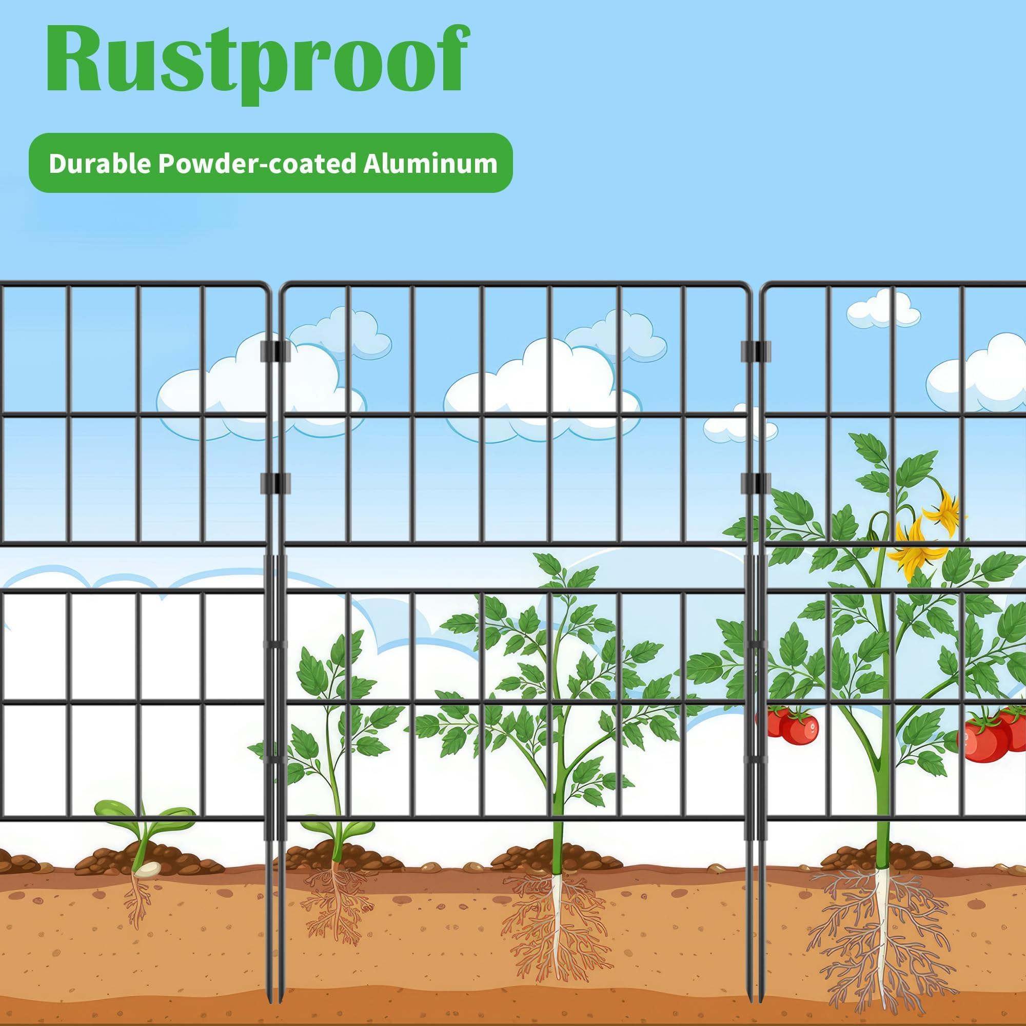 HIHADUUM animal barrier protects flower beds from small intruders