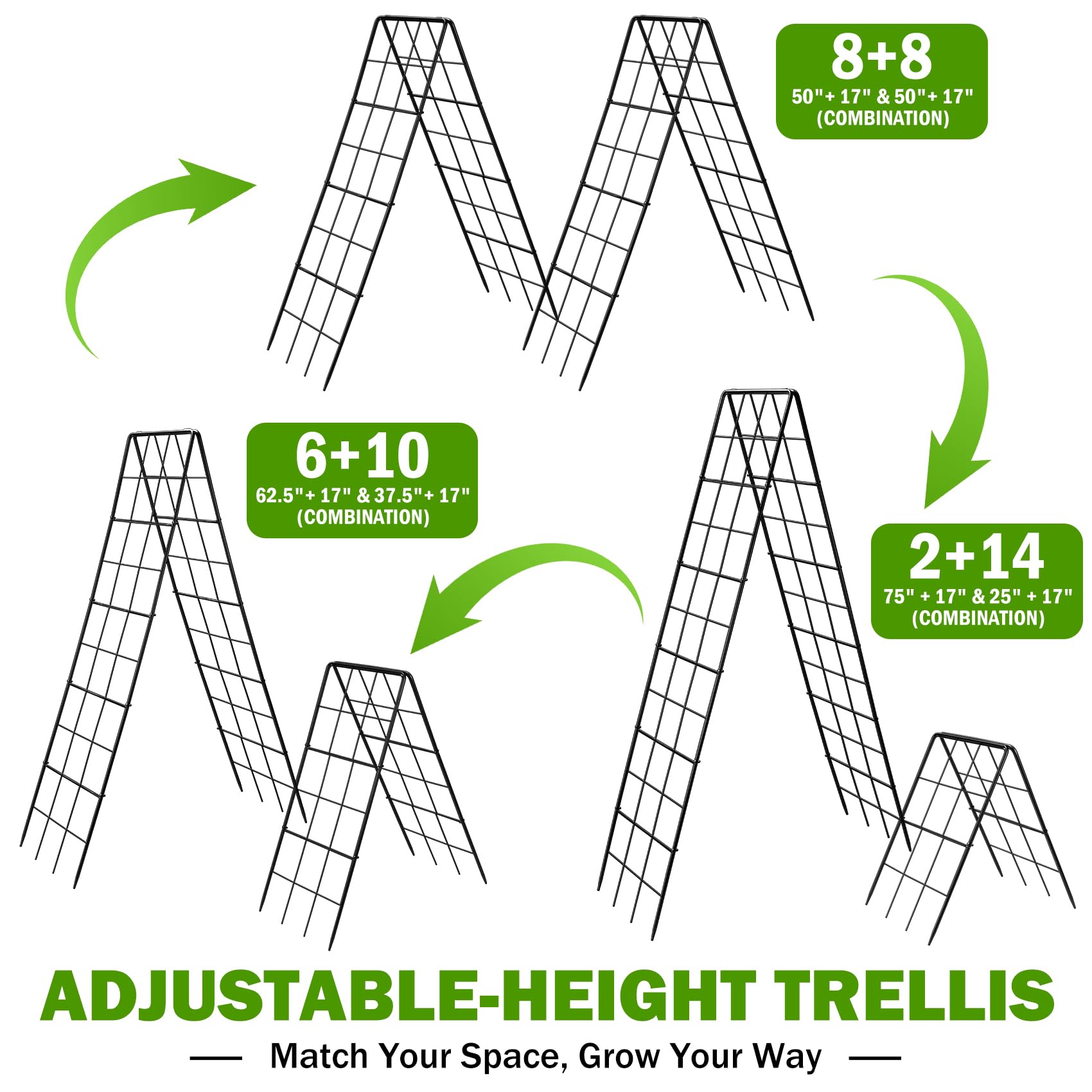 HIHADUUM anti-rust metal trellis designed for durable outdoor use