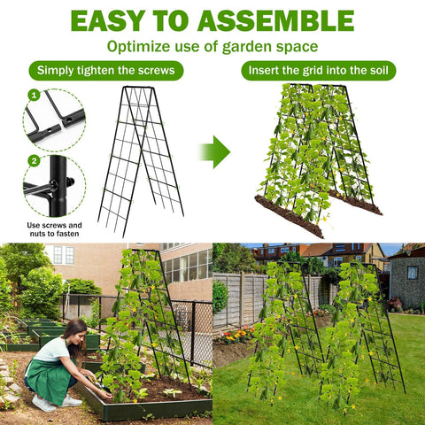 HIHADUUM easy-setup trellis requires no clips for quick installation