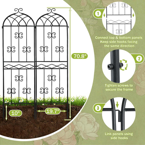 HIHADUUM elegant arched design enhances patios with decorative vertical garden backdrop.