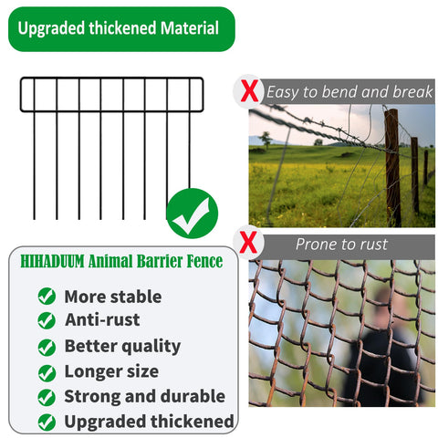 HIHADUUM metal edging blocks digging under fences for garden protection.