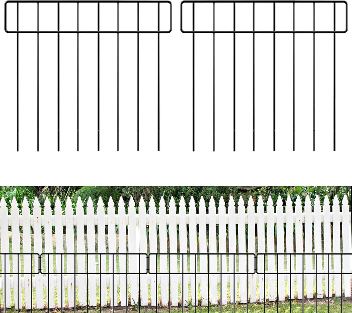 HIHADUUM no-dig fence panel 30-pack showcases 42.5 ft of flexible garden edging
