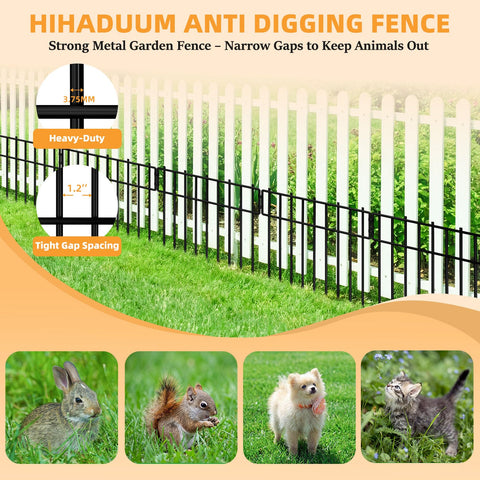 HIHADUUM outdoor fencing in action around a garden border
