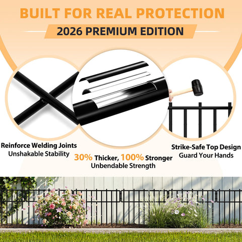 HIHADUUM rustproof coating close up for year round outdoor fencing