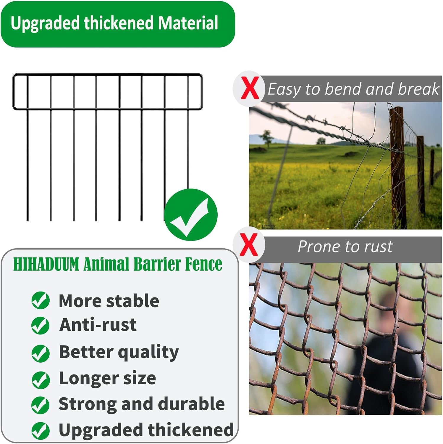 HIHADUUM snap-on connectors enable a firm, permanent fence setup