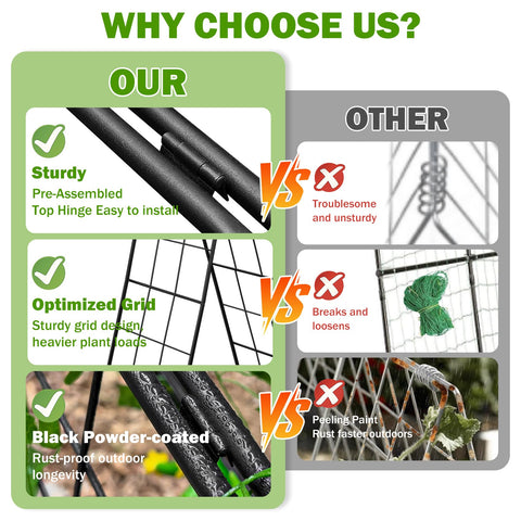 HIHADUUM vertical-growing trellis supports cucumbers and tomatoes for upright growth