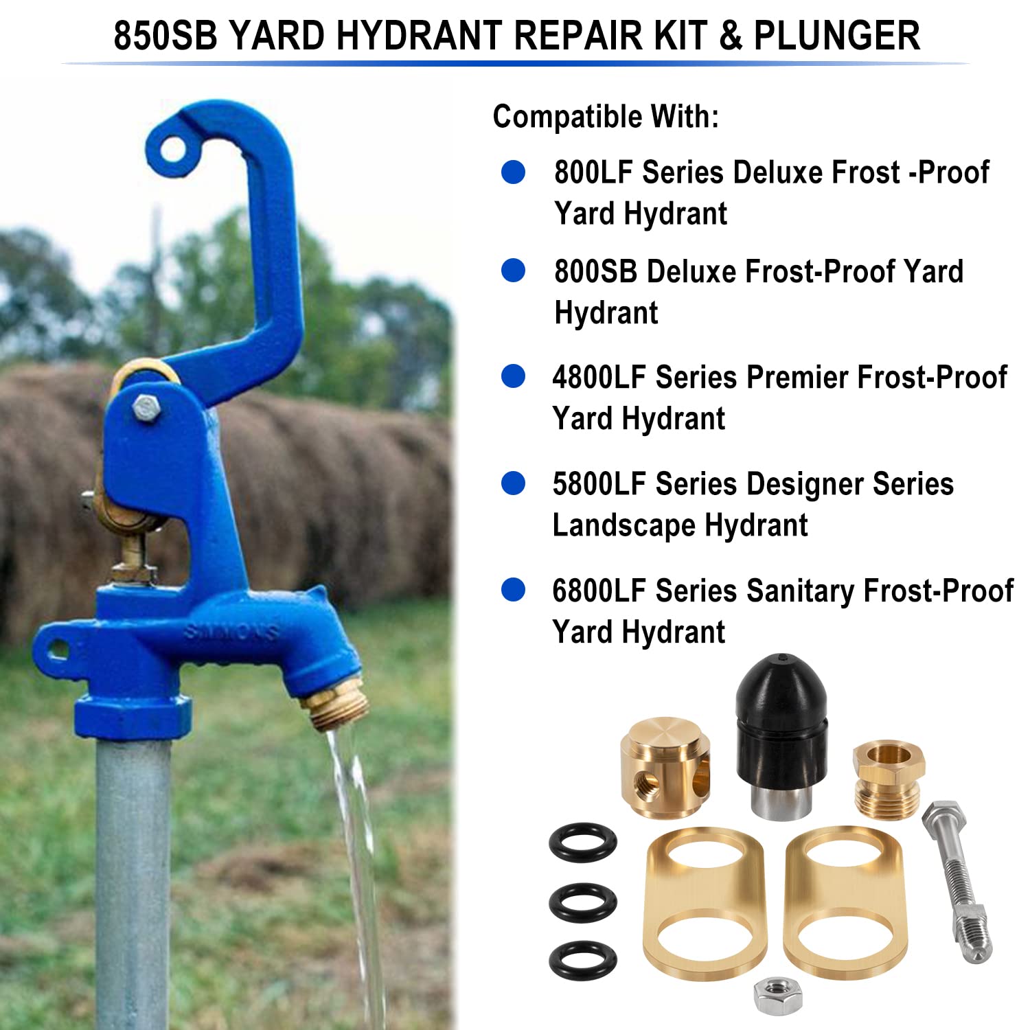 Hihitomorrow brass connector enhances seal for frost-proof hydrants.