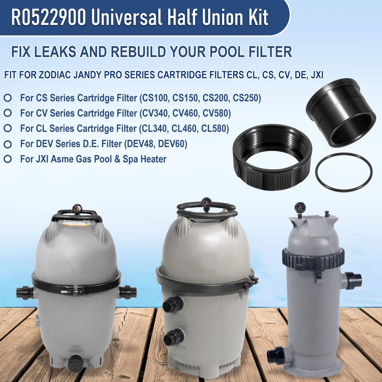 Hihitomorrow R0522900 union lock nut for secure cartridge filter seals