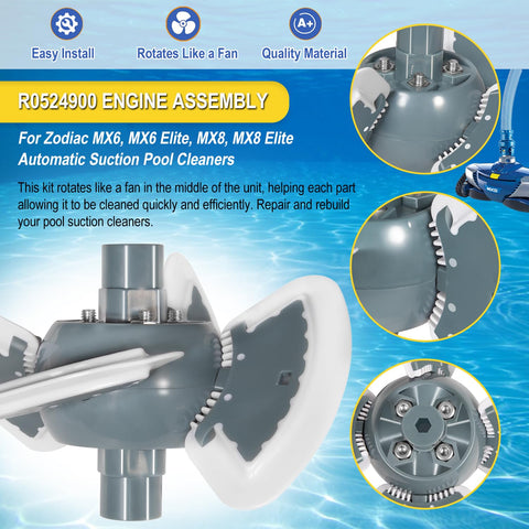 Hihitomorrow R0524900 compatibility with Zodiac MX8 and MX6 supports flexible maintenance.
