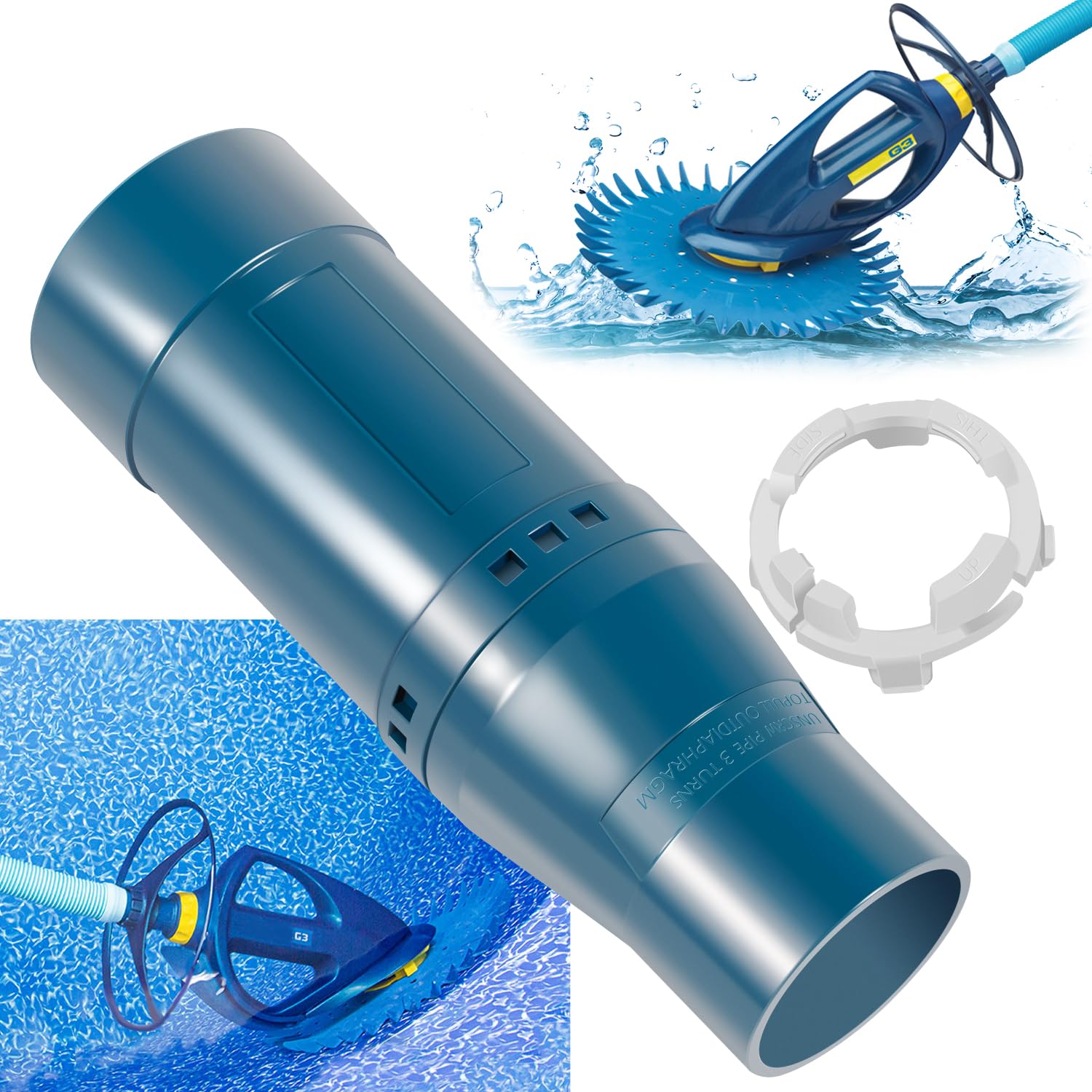 Hihitomorrow W70345 cassette chamber with compression ring for Zodiac Baracuda G3 improves reliability.