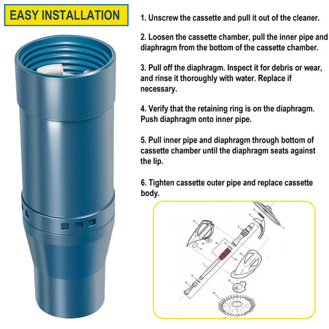 Hihitomorrow W70345 diaphragm and inner pipe detail for proper reassembly.