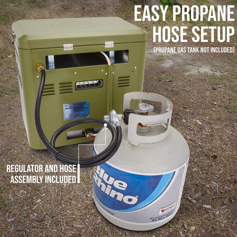 Hike Crew powder coated steel construction offering rugged outdoor cooking durability.