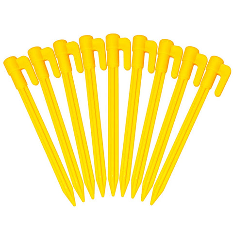 Hikemax lightweight stakes stored in backpack or shed for future projects.