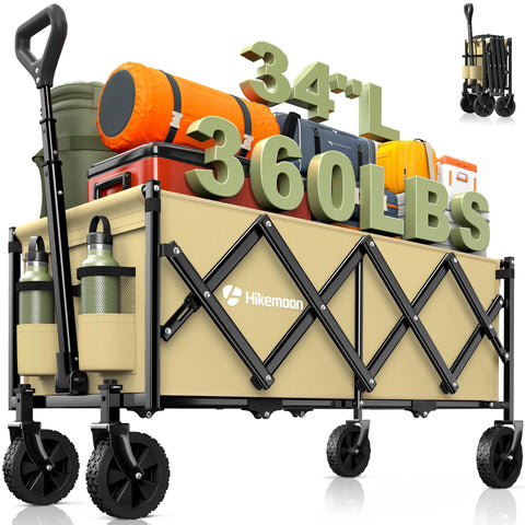 Hikemoon 34in wagon with extended interior for long items