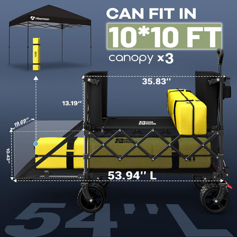 Hikemoon 360° front wheels enable tight turns across surfaces.