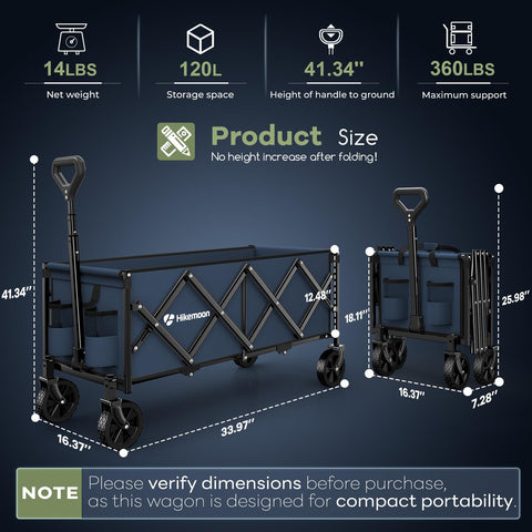 Hikemoon quick-assembly foldable design makes setup and storage effortless.