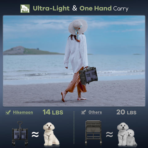 Hikemoon heavy-duty frame and fabric support up to 360 lbs.