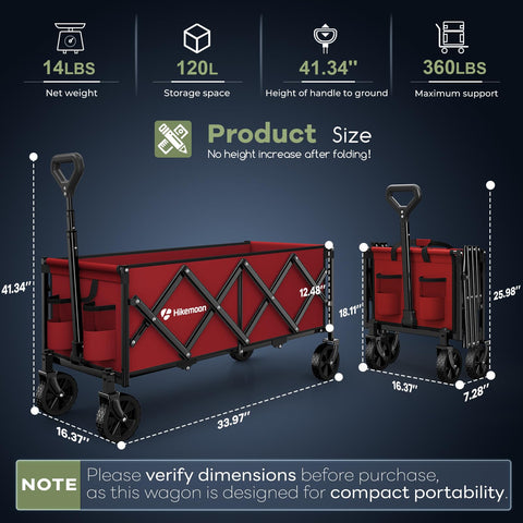 HIKEMOON heavy-duty metal frame supports 360 lbs for outdoor tasks