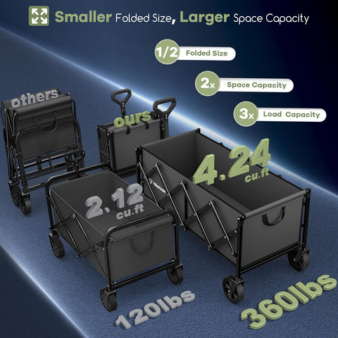 Hikemoon heavy-duty metal frame supports up to 360 lbs for rugged outdoor use.