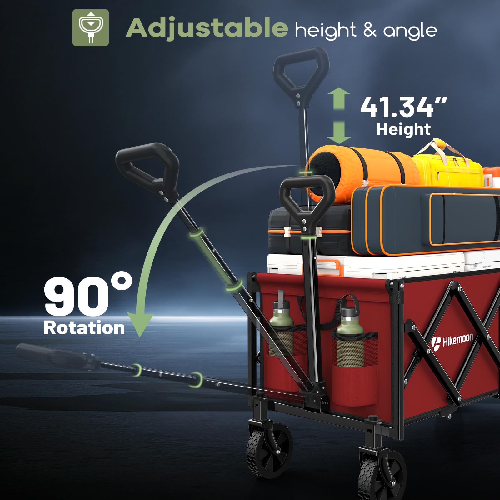 HIKEMOON versatile wagon suited for groceries camping and gardening tasks