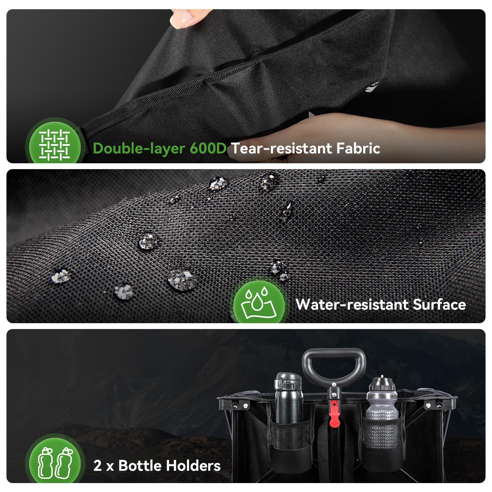 Hikenture 360-degree handle enhances steering and maneuverability