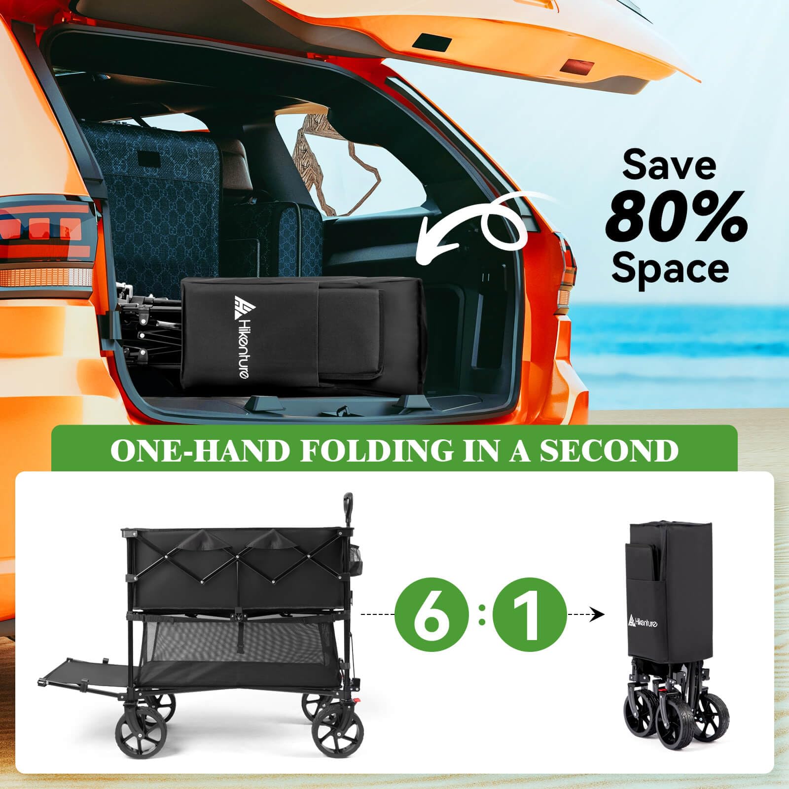 Hikenture reinforced steel frame and thick Oxford fabric withstand heavy loads