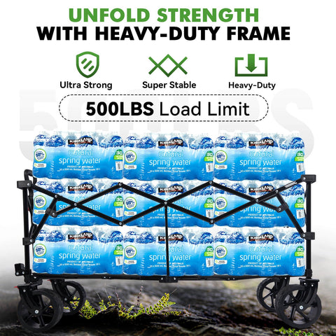 Hikenture wagon reinforced steel frame supports up to 500 lbs