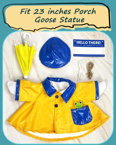 Hikkcos Porch Goose Outfit durable materials ensure weather-ready indoor or covered outdoor use.