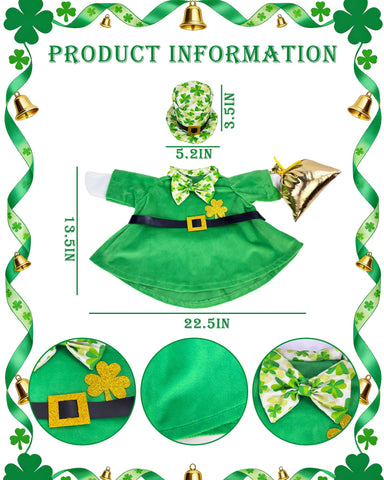 Hikkcos goose outfit bow tie provides playful Irish detail for outdoor decor.