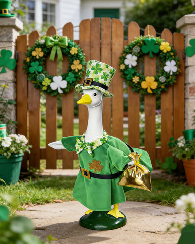 Hikkcos goose outfit pot of gold pouch adds shimmer to your display.