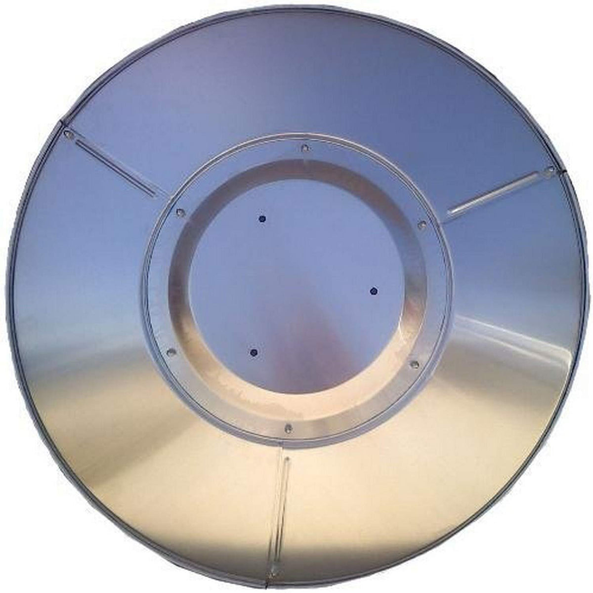 HILAND Heat Reflector Shield front view with four aluminum panels for patio heater efficiency