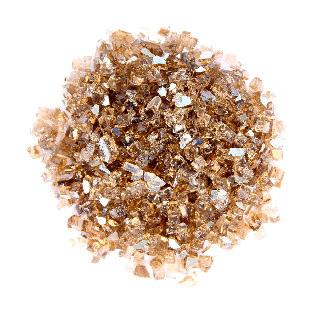 Hiland Reflective Fire Glass copper 1/4 inch 10 lb for gas fire pits adds luminous ambiance.