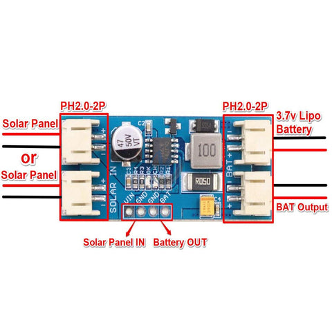 HiLetgo output to a 4.2V LiPo battery with CN3791 control.