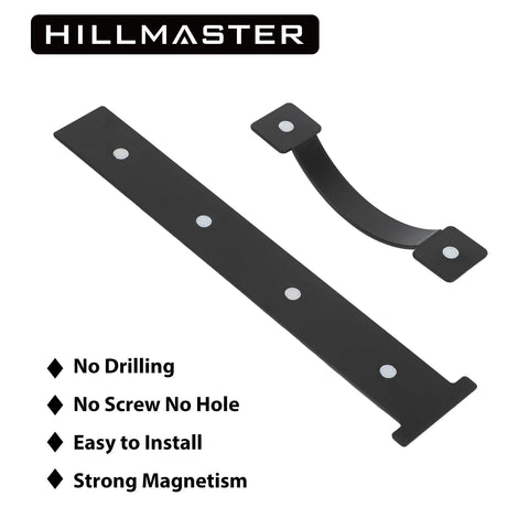 HILLMASTER handle close-up reveals matte finish and comfortable grip.
