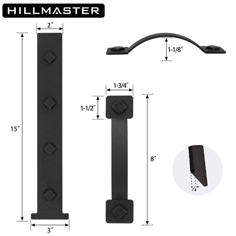 HILLMASTER hinge close-up shows frosted surface for premium look.