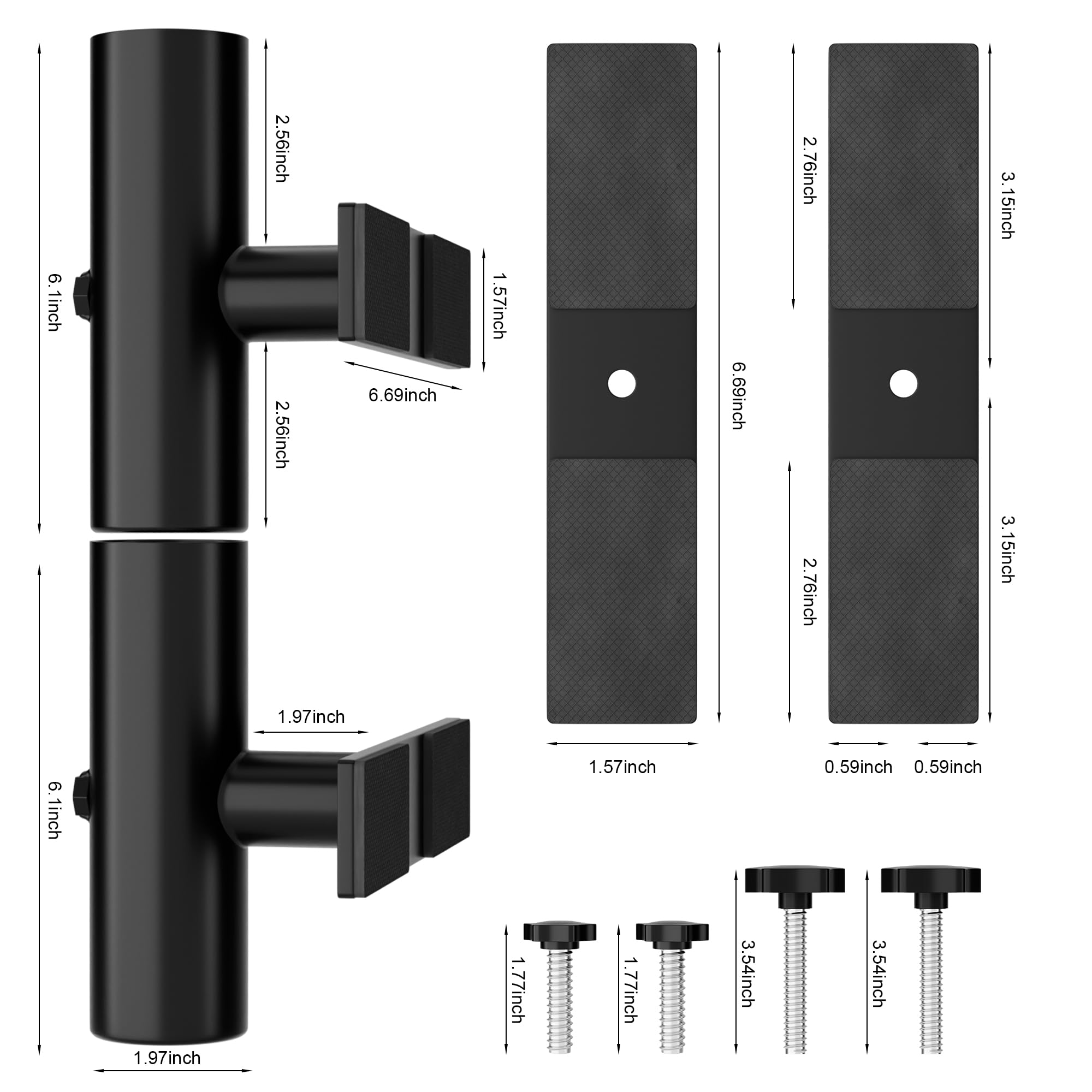 Hillmaster installation options with screws for wooden boards.