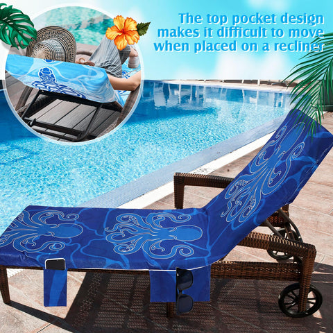 Hillsuren ocean-themed cover blends with beach decor and dries quickly.